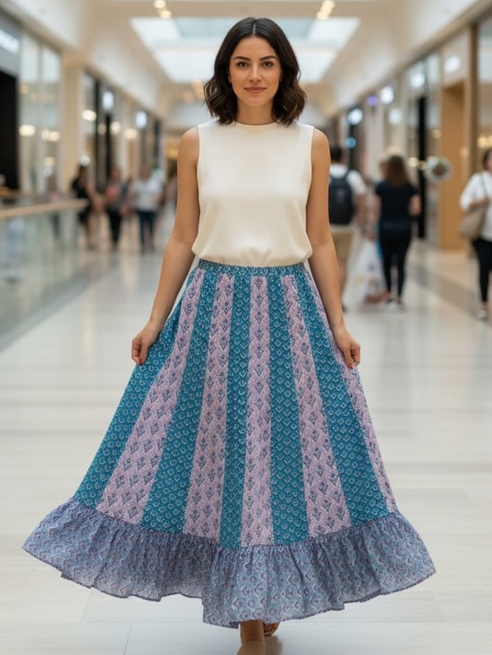 American Retro Paris Dresses & Skirts - AMERICAN RETRO PARIS BOHO PINUP VINTAGE SKIRT Bohemian Style, Sheer & Gorgeous